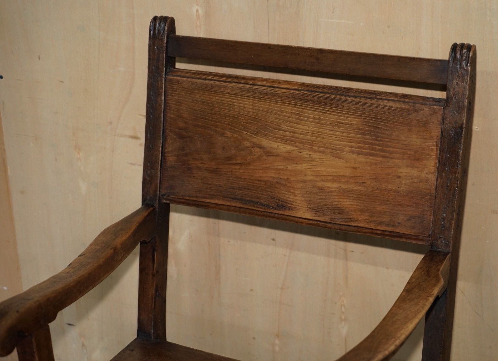 Stunning Circa 1780 1820 Antique Hand Carved Elm & Fruitwood Provincial Chair photo 1850.0