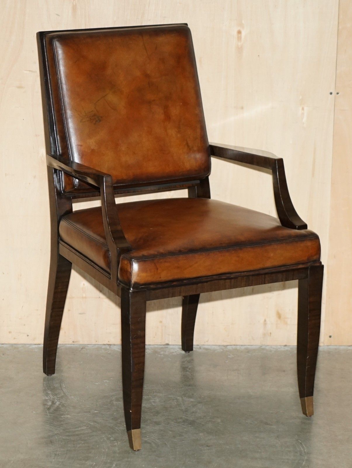 Four Rrp £11,000 The Lucien Rolling Collection Leather Aubusson Dining Chairs photo vintage