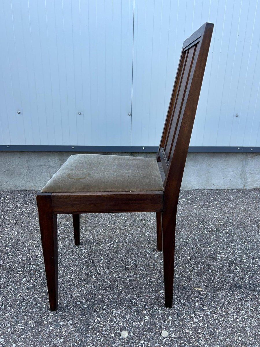 Set Of Art Deco Chairs Ateliers Vallin, 1930s photo buy