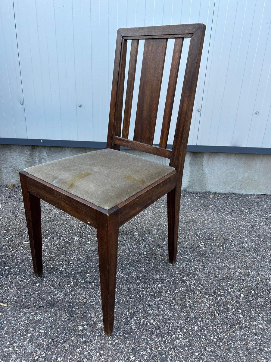 photo for sale Set Of Art Deco Chairs Ateliers Vallin, 1930s