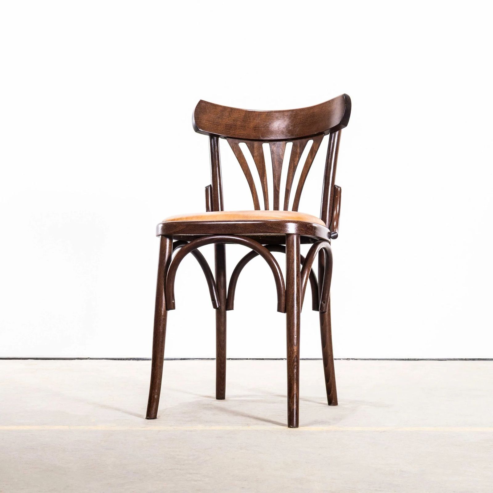 1960’s Upholstered Fan Back Bentwood Dining Chairs photo furniture