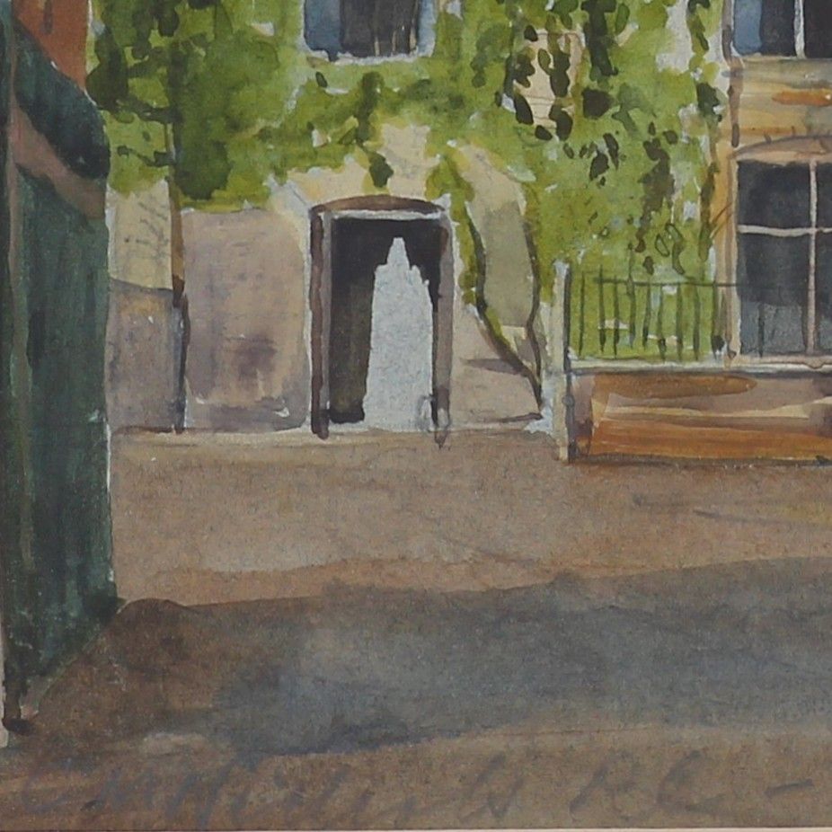 Watercolour By Catherine Maude Nichols. Subject Is Alpington Hall Central View. photo for sale