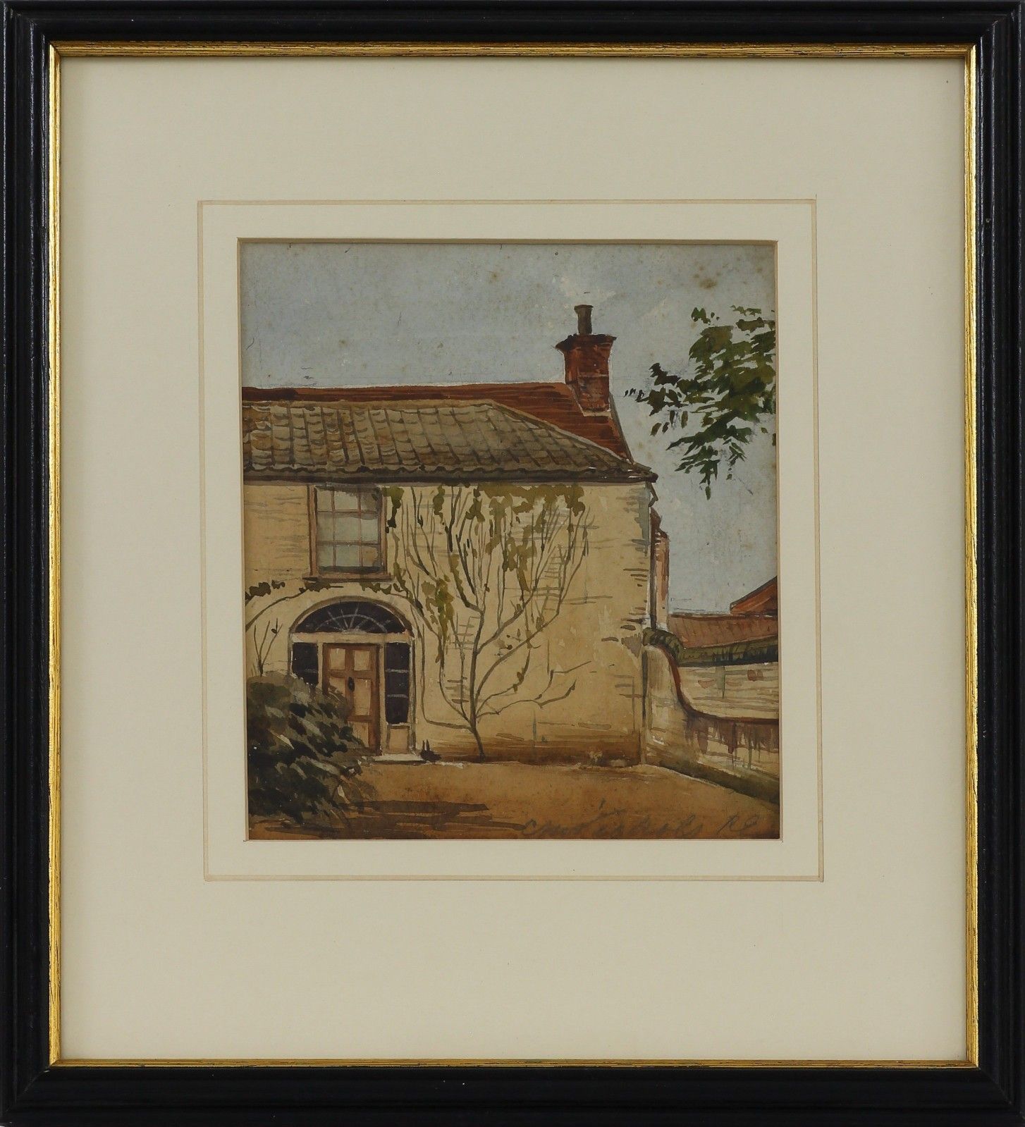 Watercolour By Catherine Maude Nichols. Subject Is Alpington Hall East Wing. photo Art