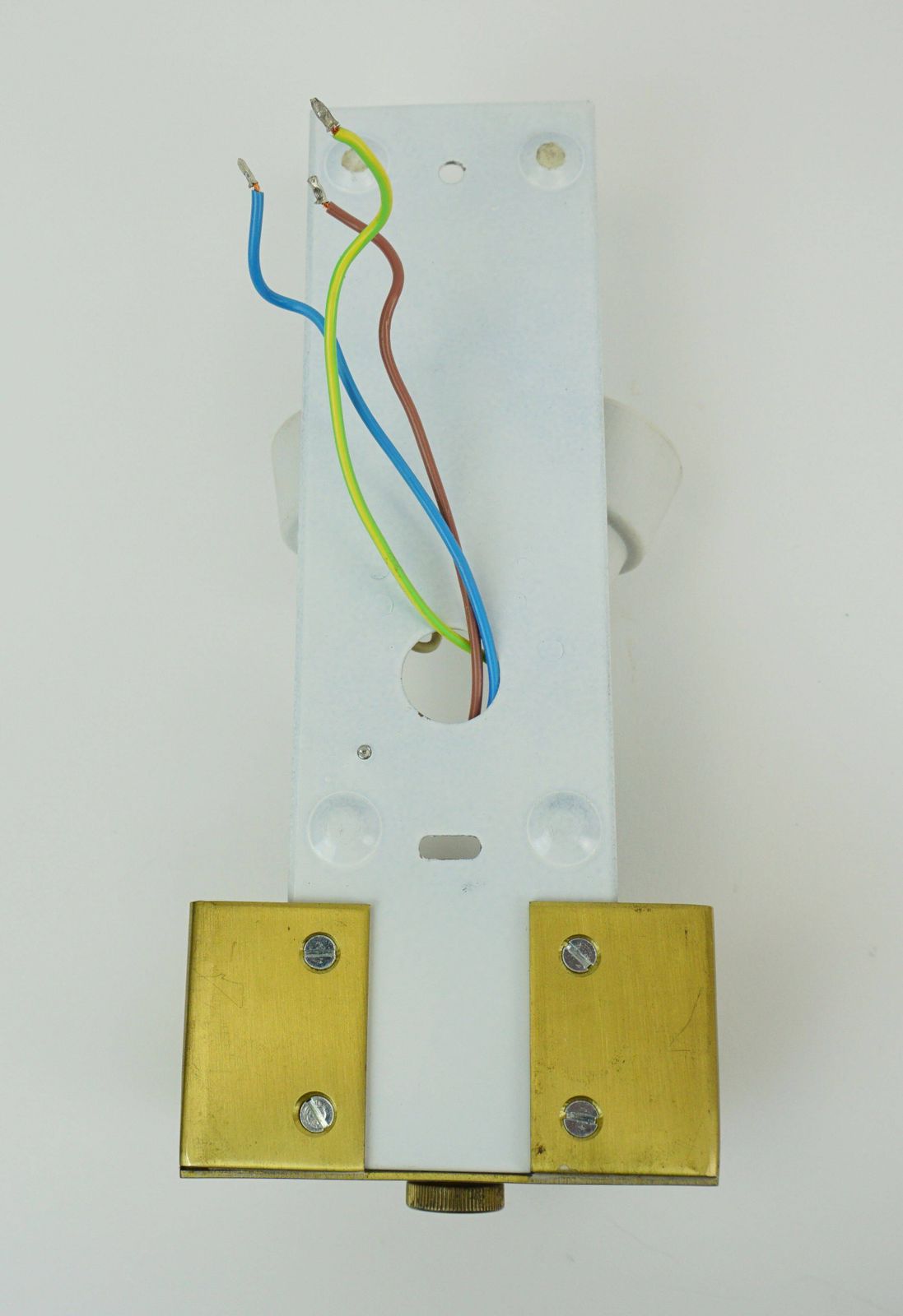 photo vinterior No. 1 Of 2 Mid Century Modern Sconce Wall Lamp Lustrous Glass Shell Brass
