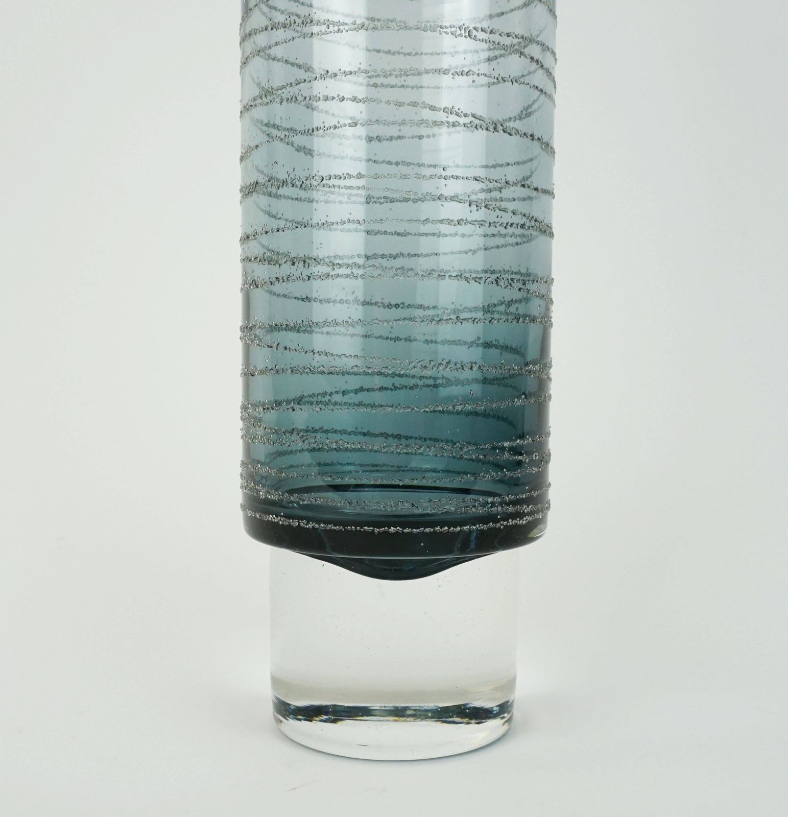 Mid Century Modern Glass Vase With Thread Decoration 1960s 70s photo furniture