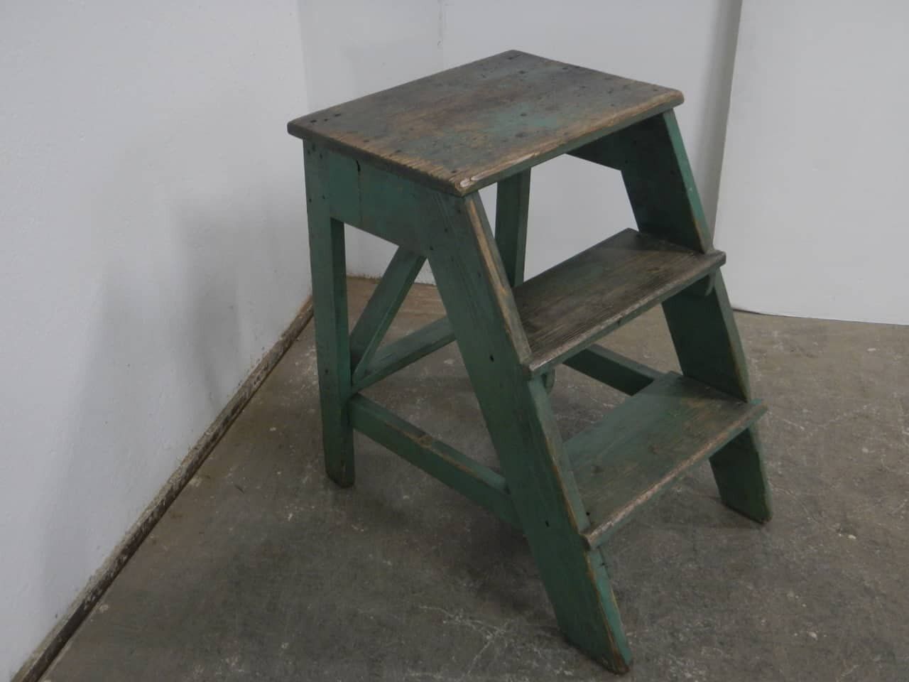 Vintage Stool Ladder In Fir Wood, 1960s