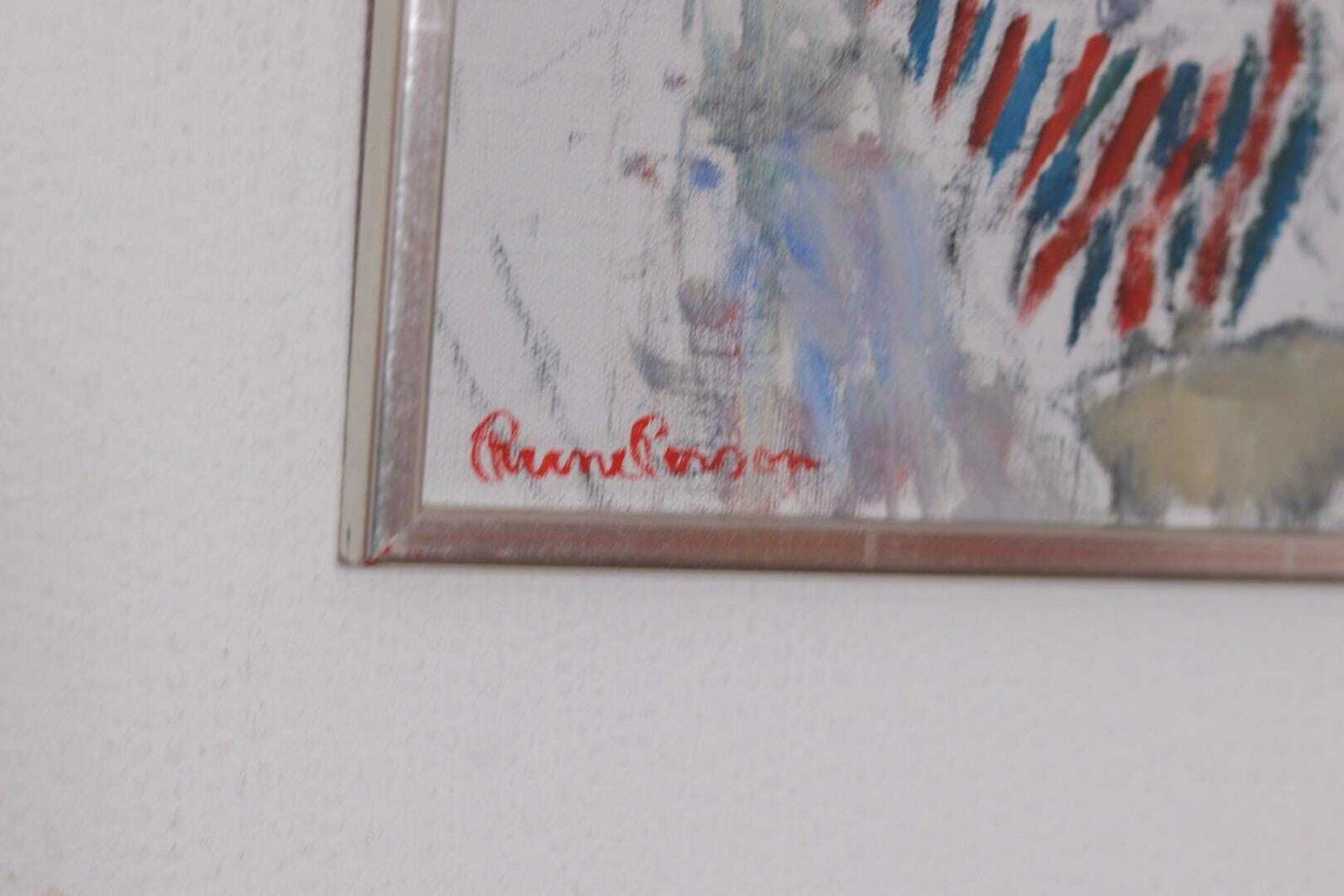 Art Original Swedish Oil On Panel – “Portrait Of Woman” By Rune Persson – Vintage &  Framed  31 × 30 Cm (12.2" × 11.8") photo