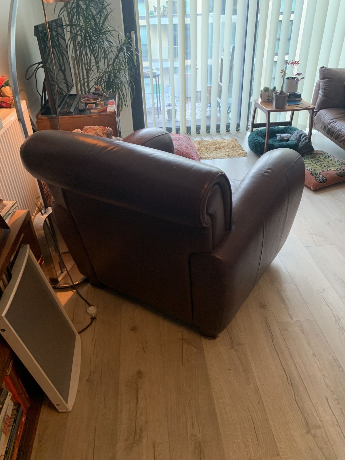 “Large, Extremely Comfortable 1990s Leather Armchair With A Deep Seat And Beautifully Aged Leather. Very Solid And Heavy, With A Great Patina Developed Over Time. Ideal As A Statement Reading Chair Or Lounge Piece.” photo furniture