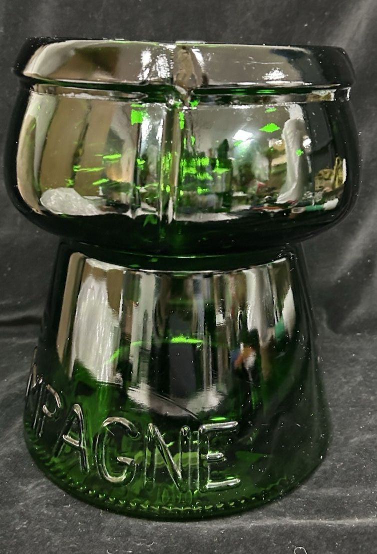 Vintage Decorative Champagne Ice Bucket Italian Glass Wine Cooler C1950 photo Home Decor