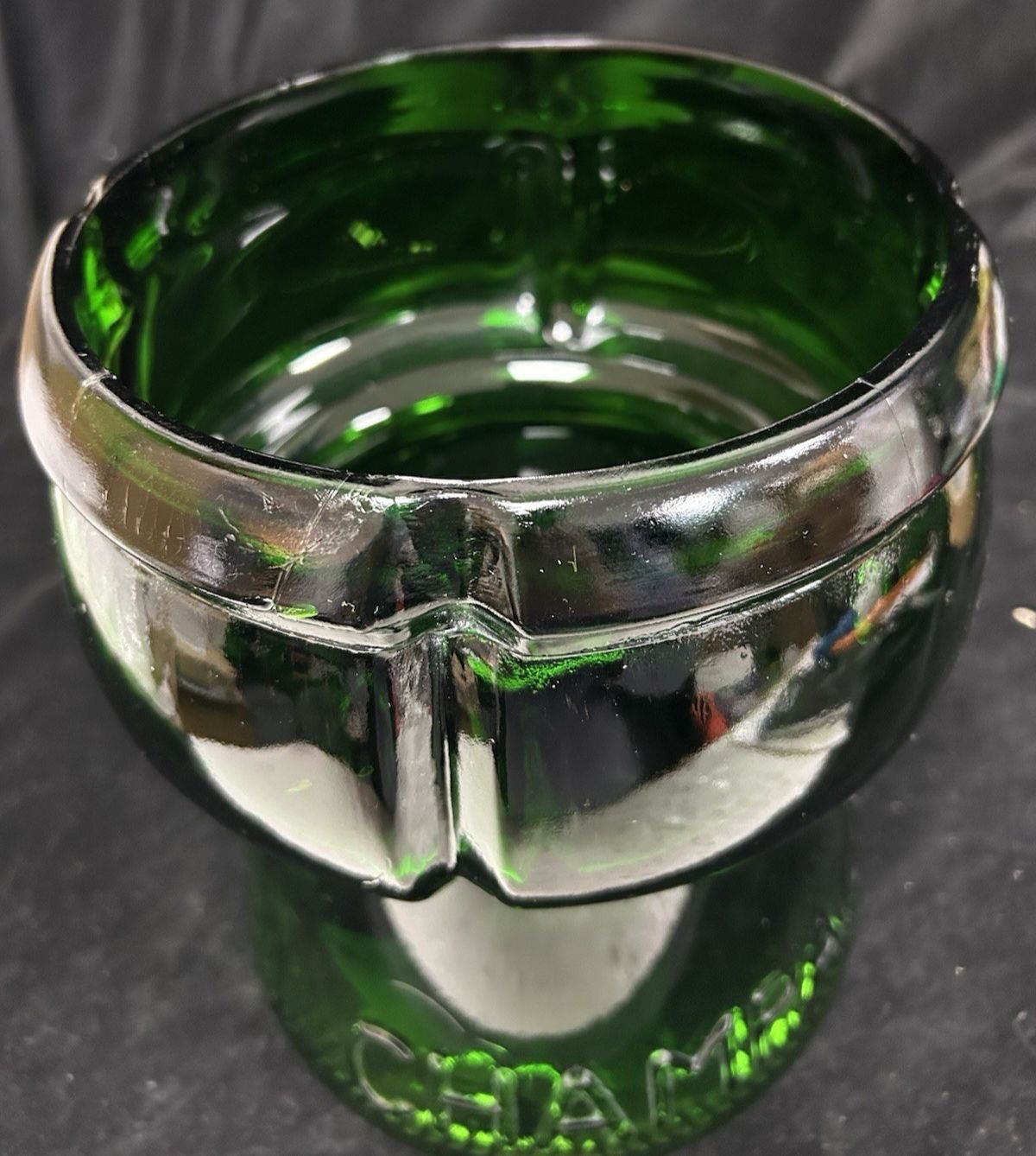 photo vinterior Vintage Decorative Champagne Ice Bucket Italian Glass Wine Cooler C1950