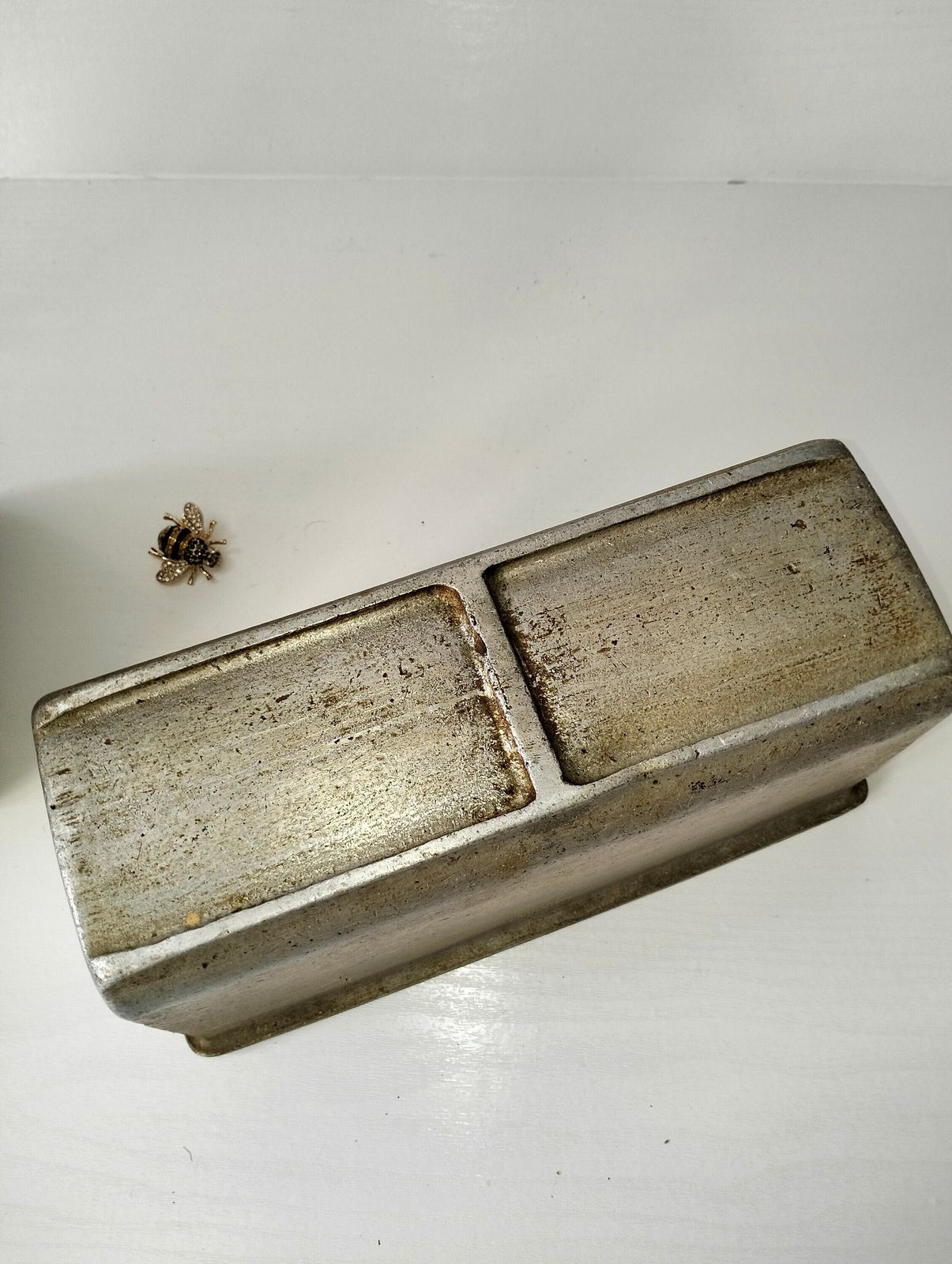 photo furniture Vintage French Terrine Mold, Heavy Aluminum Butchers Moule, Kitchenalia