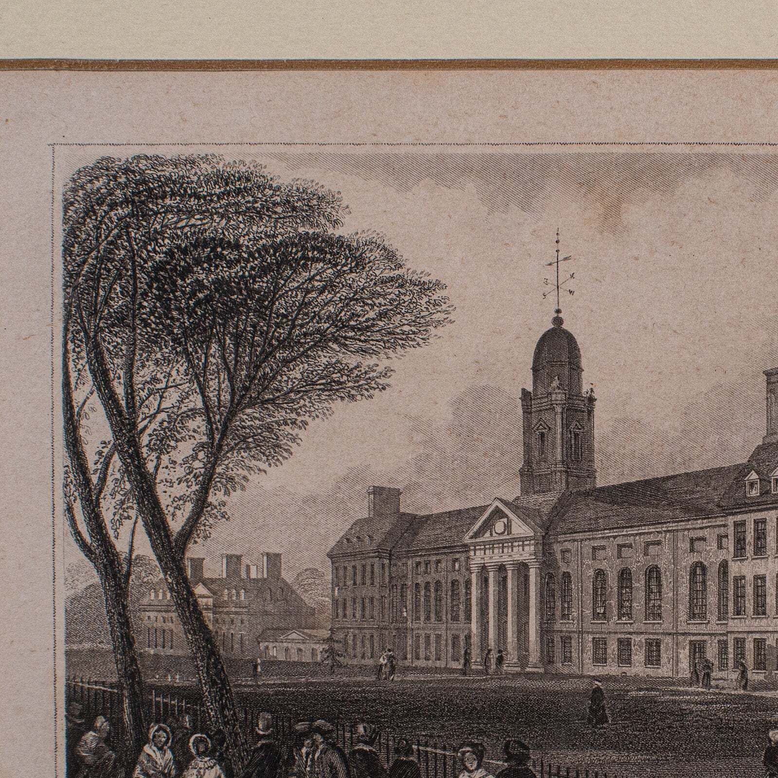 Antique Chelsea Hospital Picture, Framed Engraving, Art, Medical Interest, 1900 photo 301.0