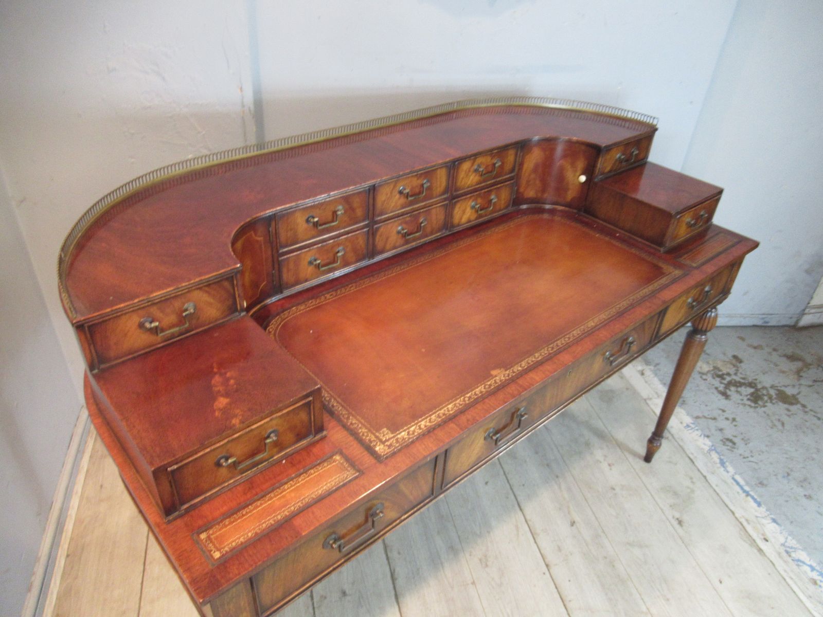 A Mahogany Carlton House Desk, 1980s photo for sale