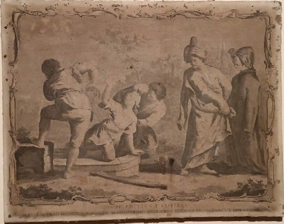 Antique Engraving Giovanni Volpato 'Joseph Educus And Cistern', 1768 photo furniture