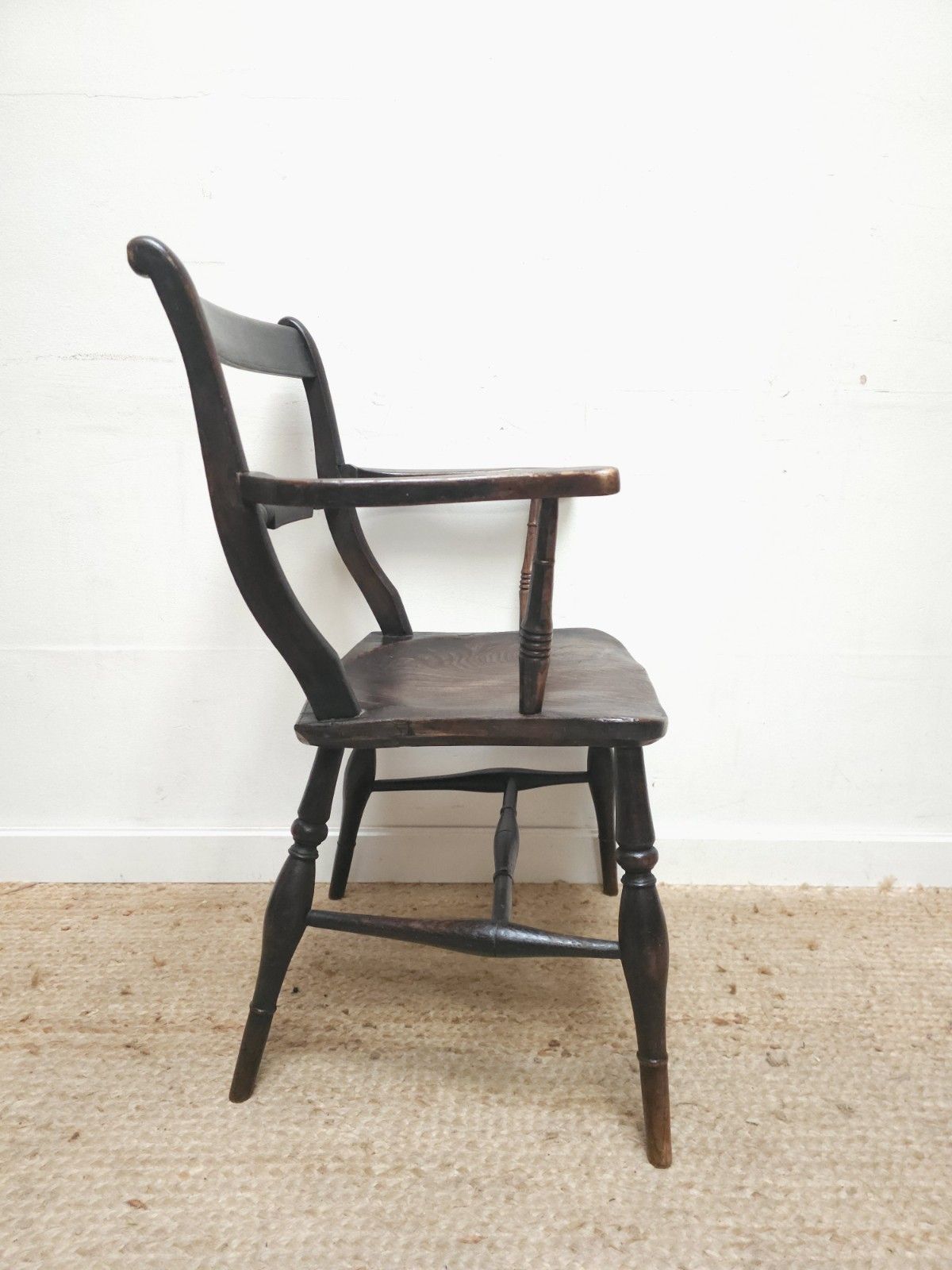 Victorian Chair Oxford Barback Carver Armchair Beech & Elm Rustic Delivery photo furniture