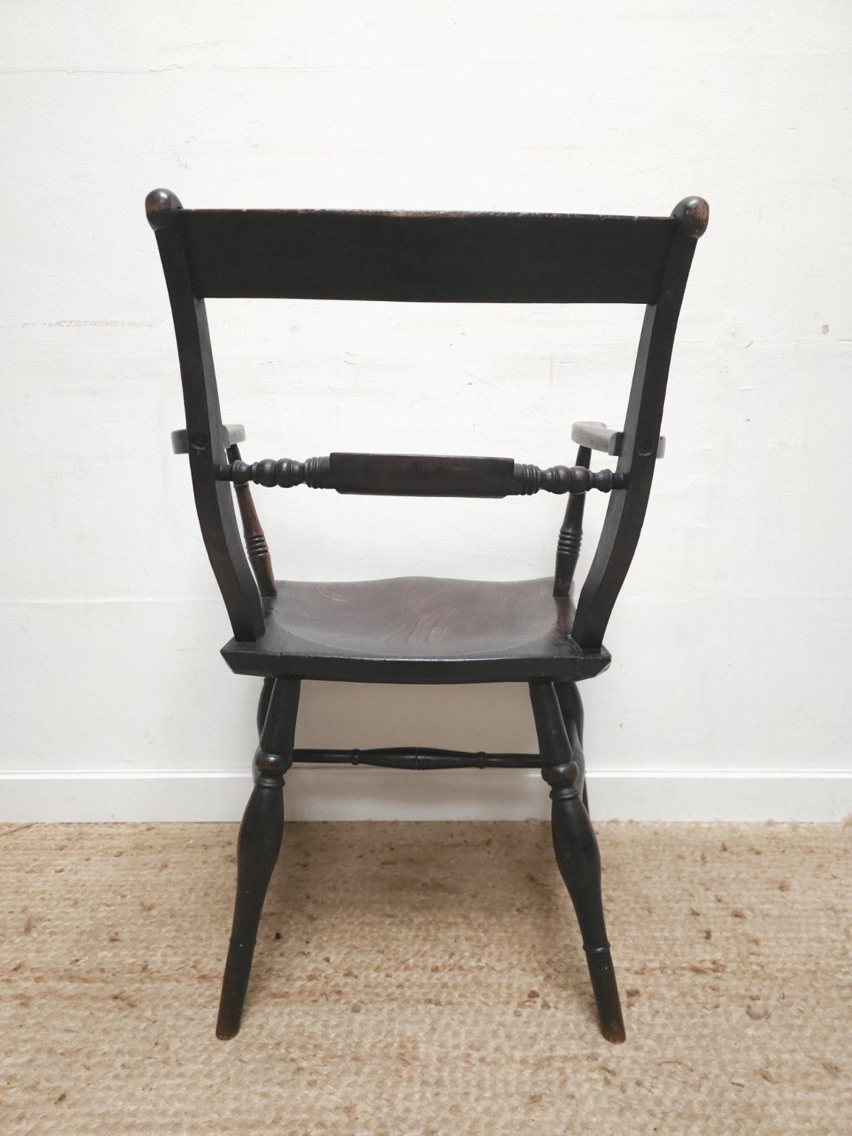 Victorian Chair Oxford Barback Carver Armchair Beech & Elm Rustic Delivery photo 110.0