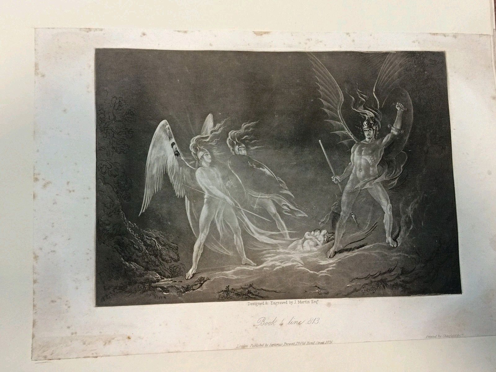 photo furniture Antique 1825–26 John Martin Paradise Lost Engravings – Complete Set Of 24