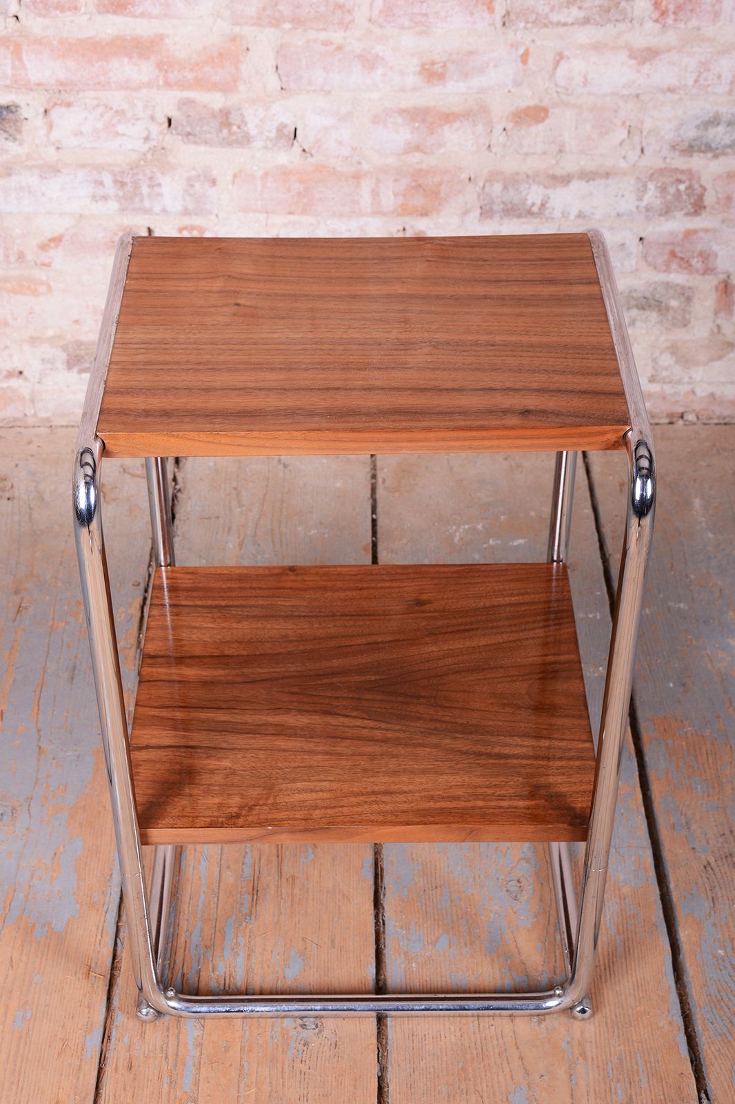 photo furniture Pair Of Restored Bauhaus Bedside Tables, By M. Breuer For Thonet, Germany, 1920s