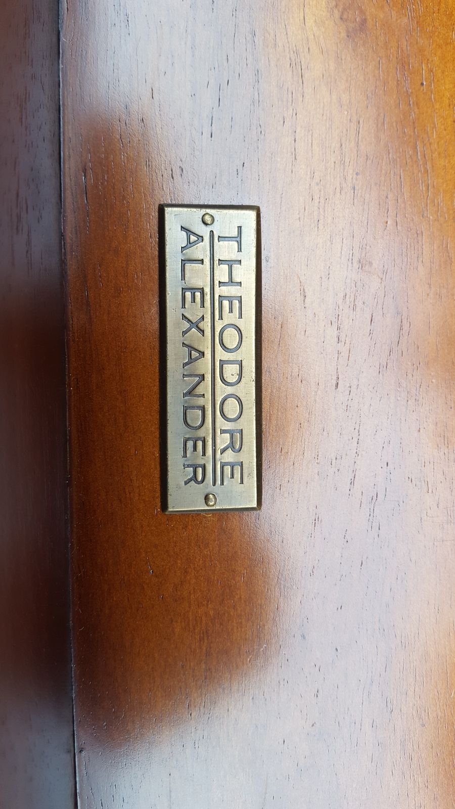 Large Pair Of Theodore Alexander Mahogany Lamp Tables photo vintage
