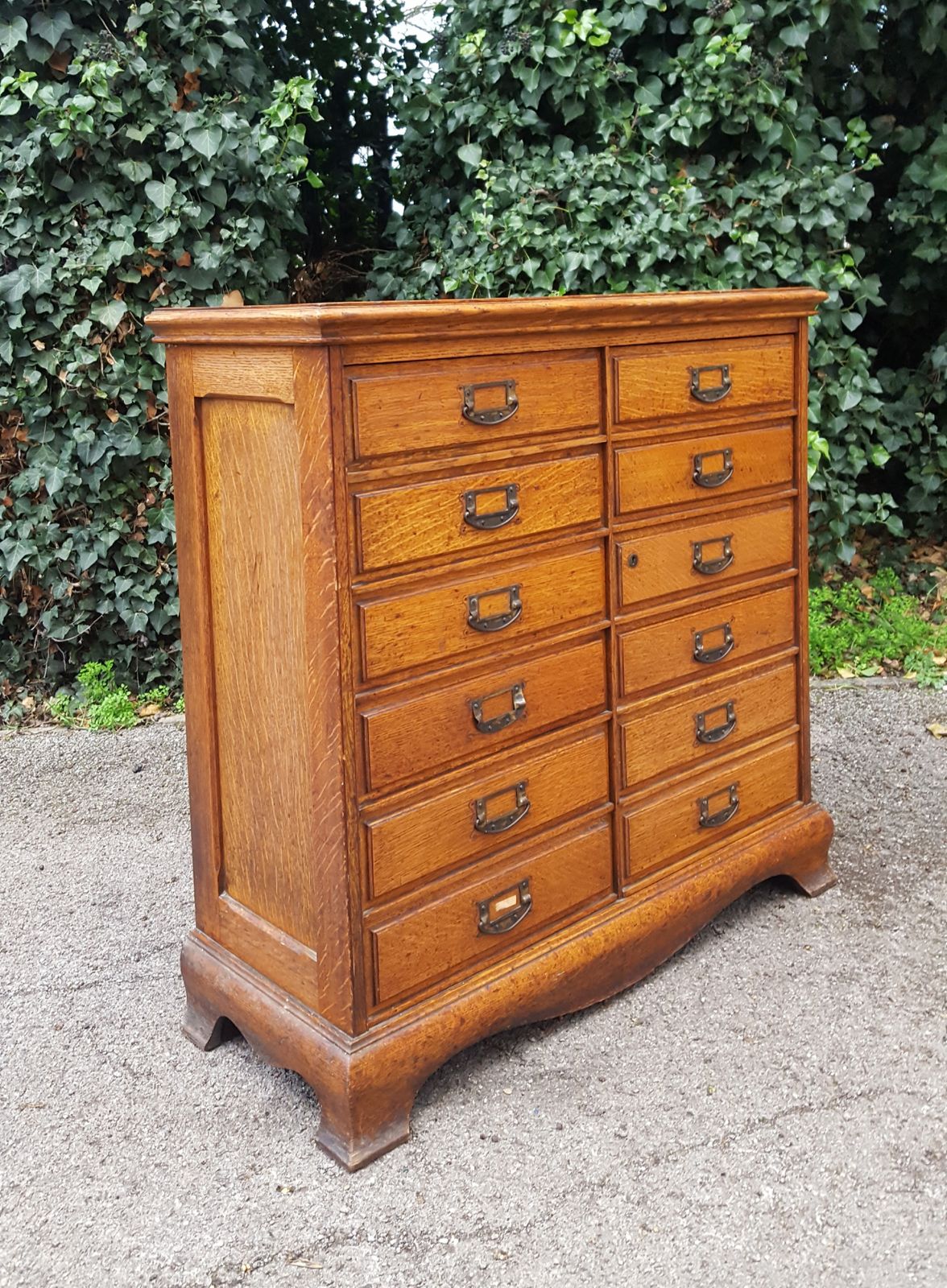 Antique Oak Chest Of 12 Drawers photo vinterior