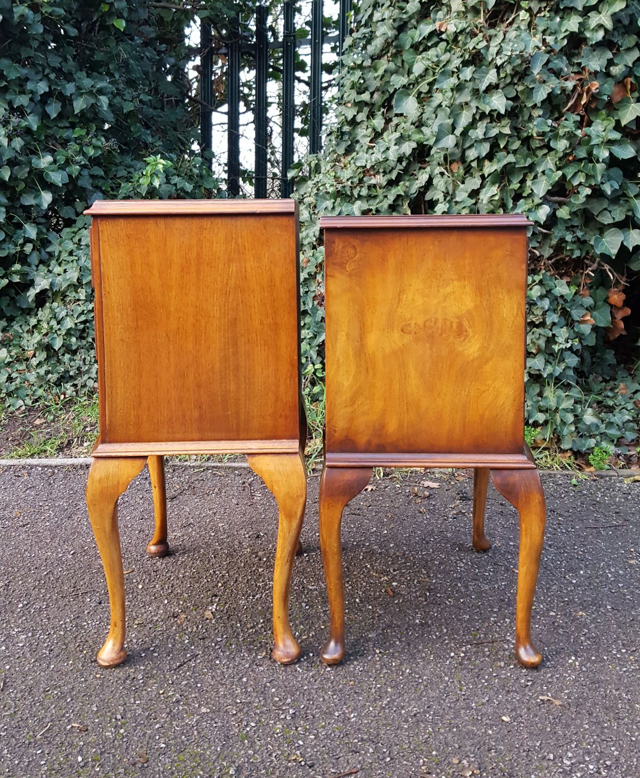 Near Pair Of Burr Walnut Bedside Chests photo for sale