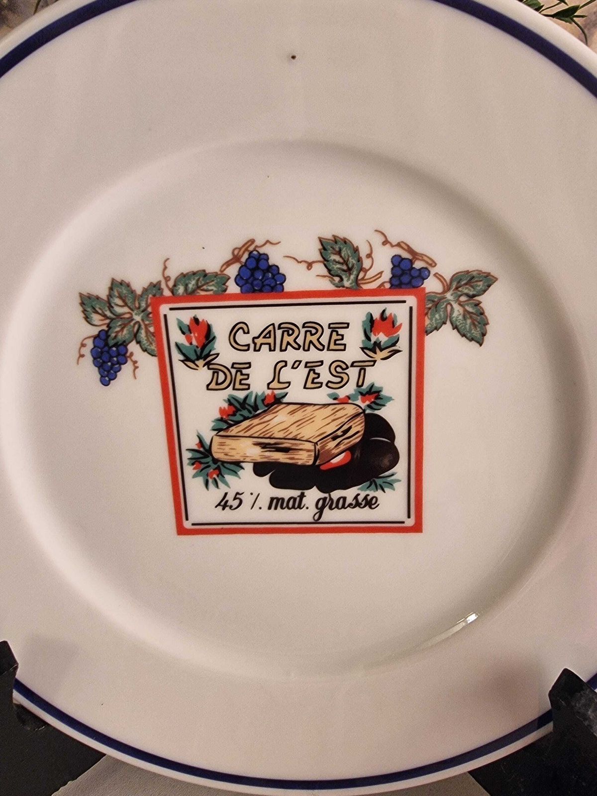 Assiettes à fromage vintage en porcelaine française, service de table, années 1970 photo vinterior