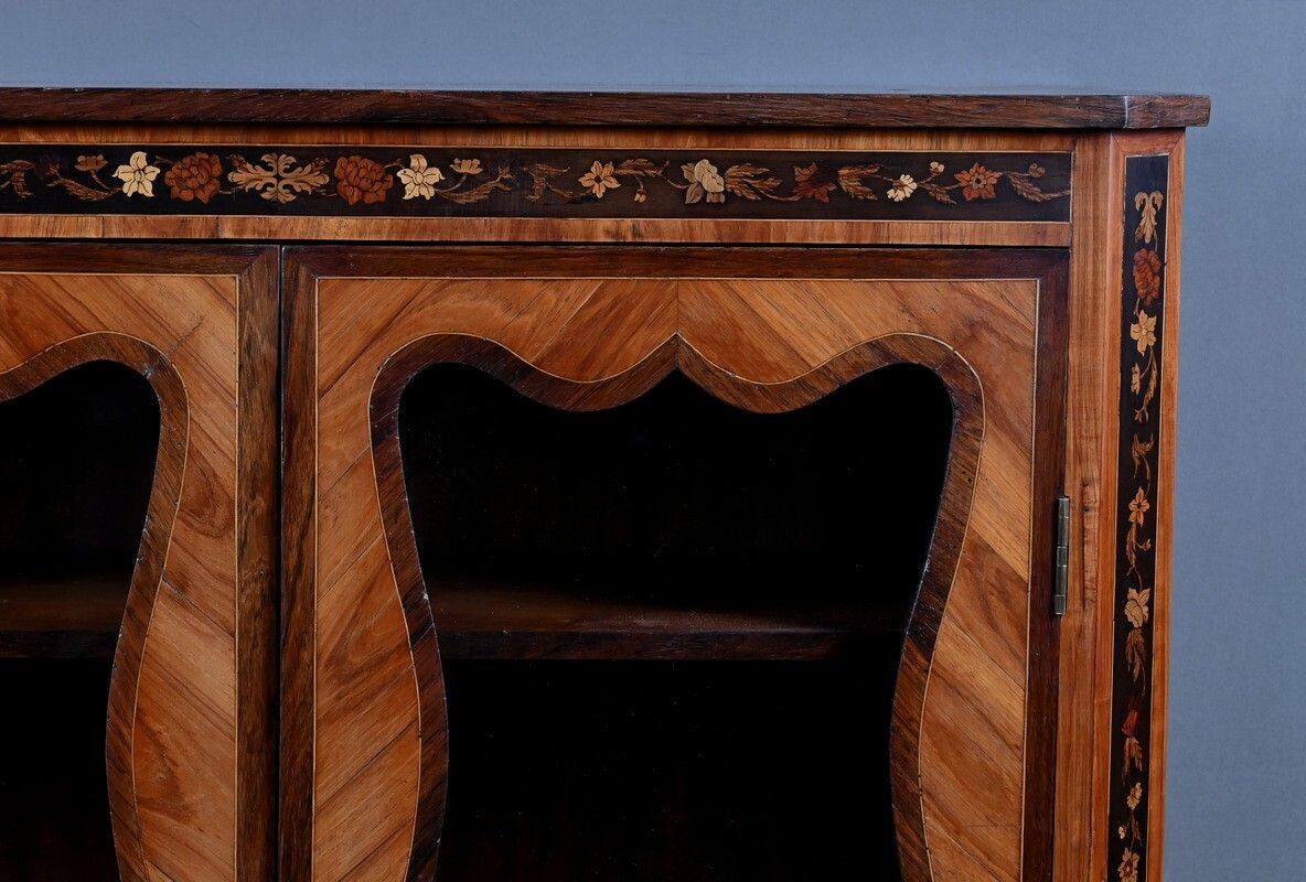 Display Cabinet In Marquetry Of Precious Woods, Louis XV Louis XVI Transition Style – First Half Of The 19th Century photo buy