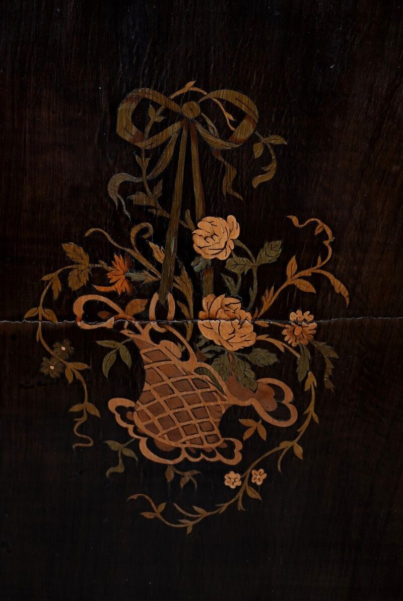 2530.0 Display Cabinet In Marquetry Of Precious Woods, Louis XV Louis XVI Transition Style – First Half Of The 19th Century photo