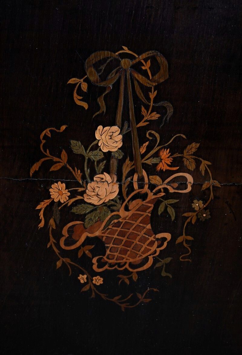 photo buy Display Cabinet In Marquetry Of Precious Woods, Louis XV Louis XVI Transition Style – First Half Of The 19th Century
