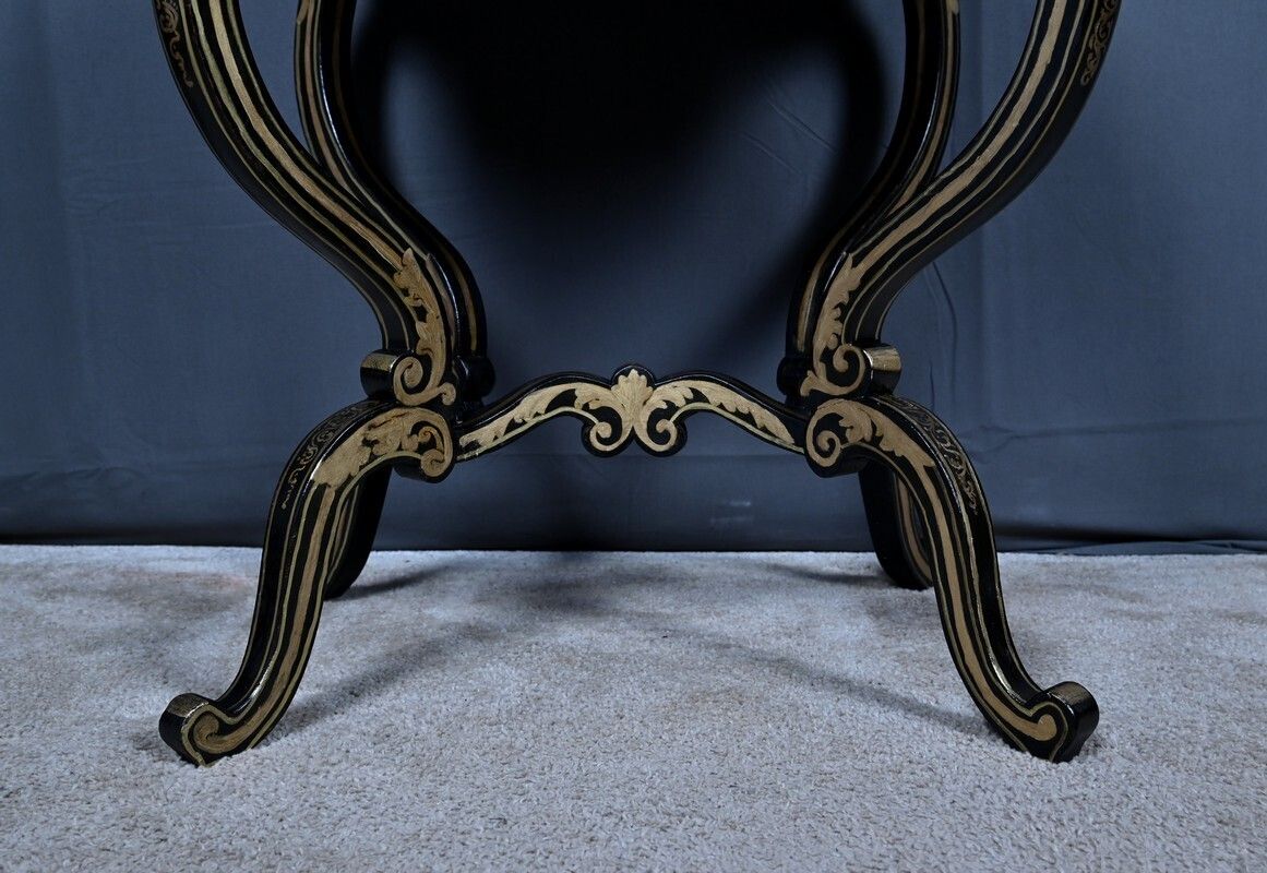 Furniture Painted Wooden Work Table, Napoleon III Period – Mid 19th Century photo