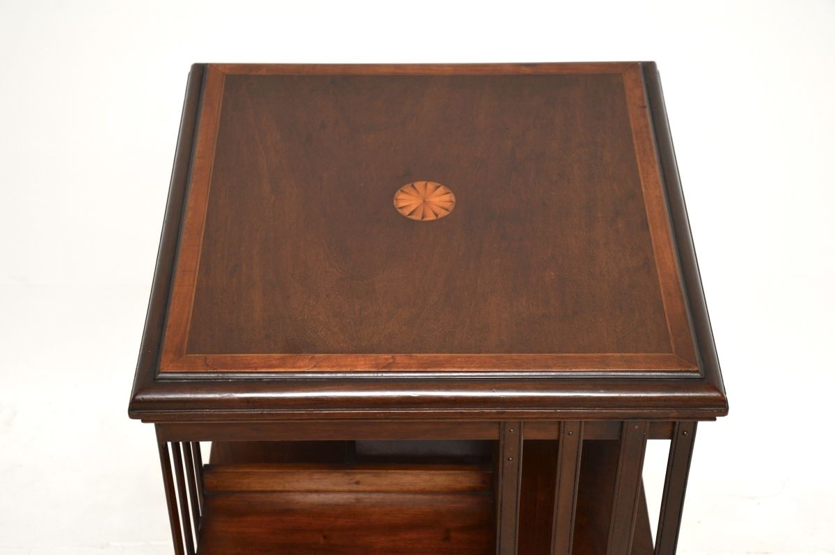 Antique Edwardian Inlaid Mahogany Revolving Bookcase photo buy