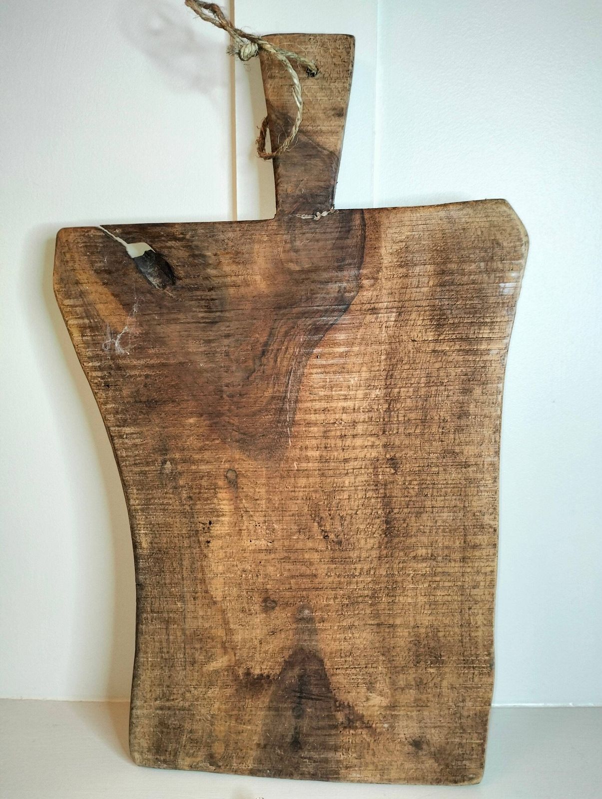 French Farmhouse Oak Bread Board, Reclaimed Wood Charcuterie Platter photo Home Decor