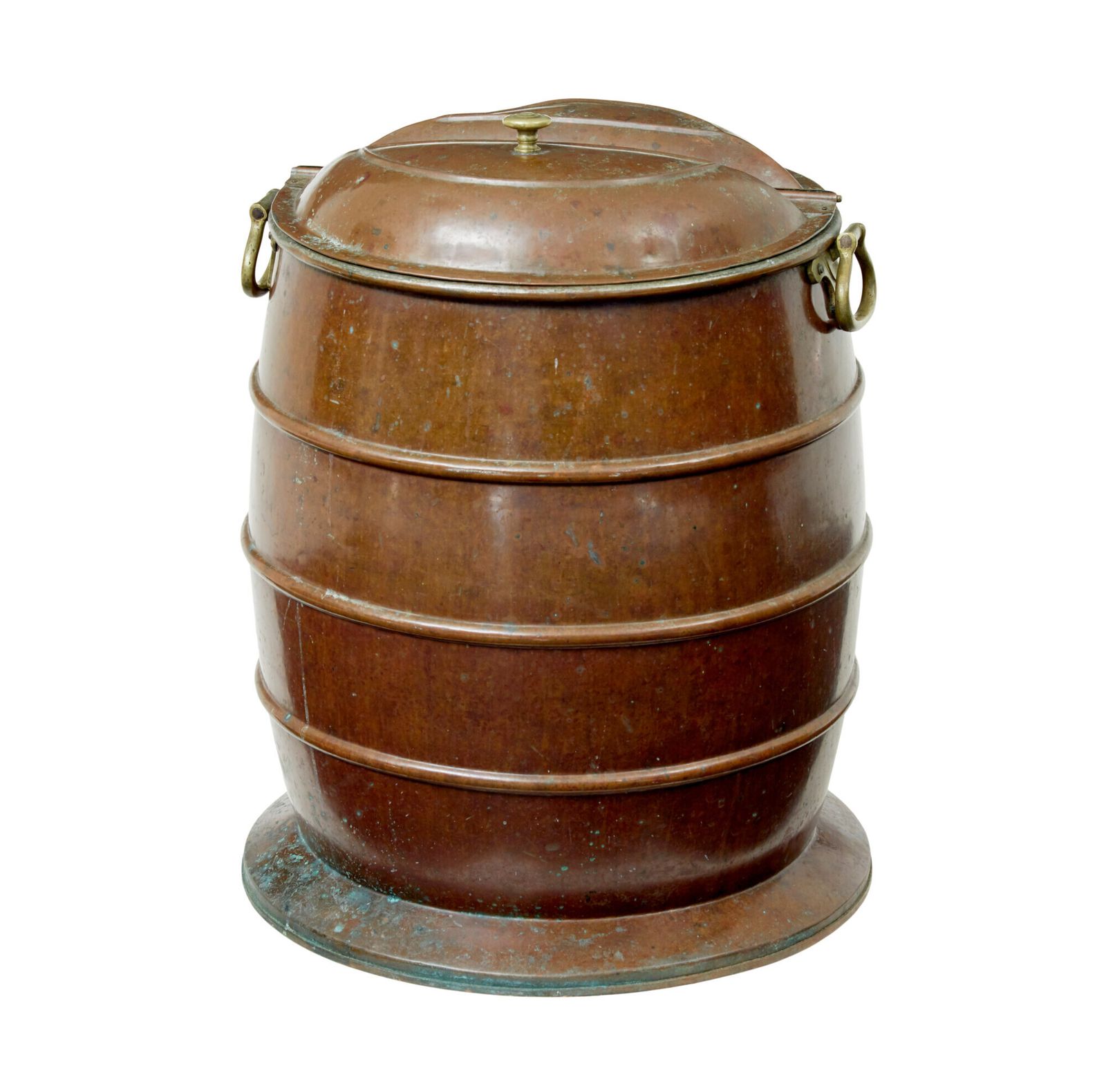 19th Century Swedish Copper And Brass Water Barrel photo vinterior