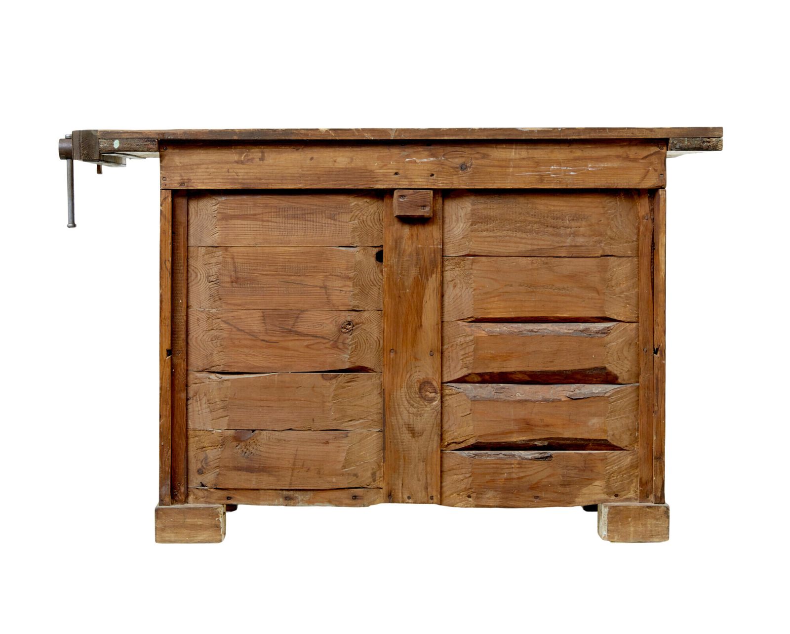 19th Century Swedish Pine Workbench photo vintage