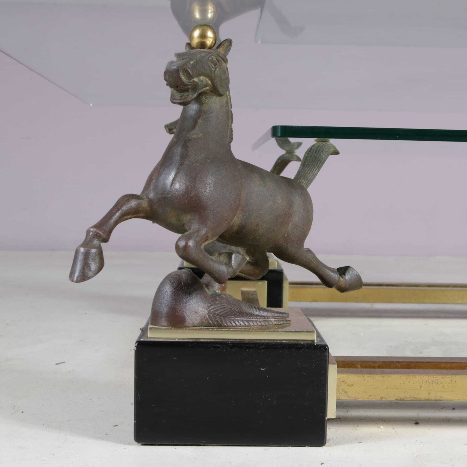 1970s “Flying Horse Of Gansu” Coffee Table By Maison Charles, France photo furniture
