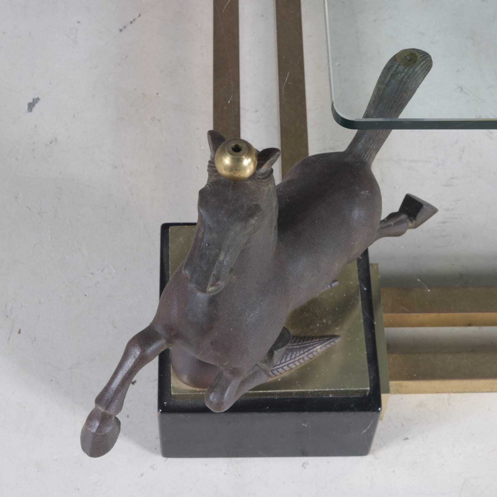 photo for sale 1970s “Flying Horse Of Gansu” Coffee Table By Maison Charles, France