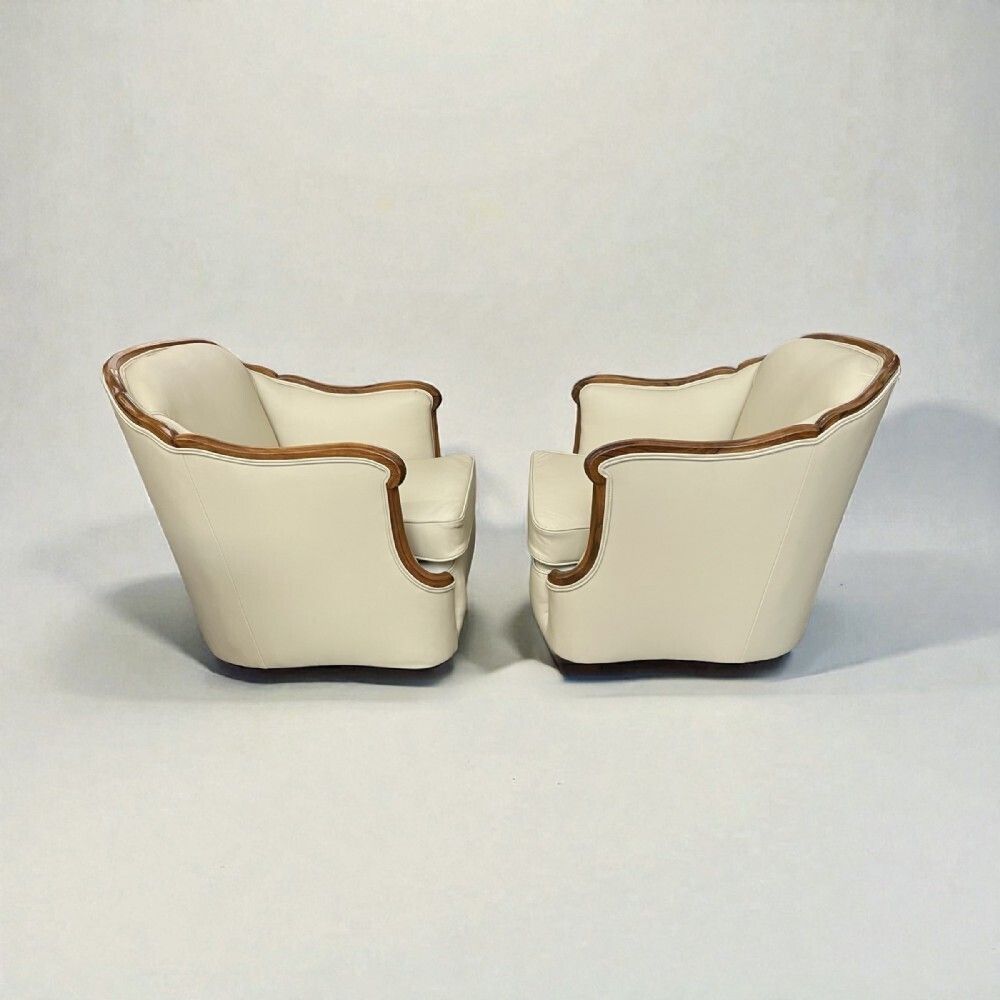 A Fine Pair Of Armchairs By Maurice Adams