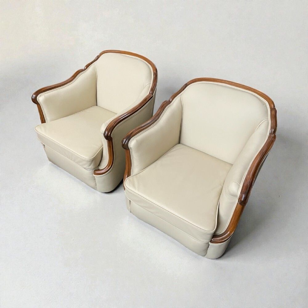 A Fine Pair Of Armchairs By Maurice Adams photo for sale