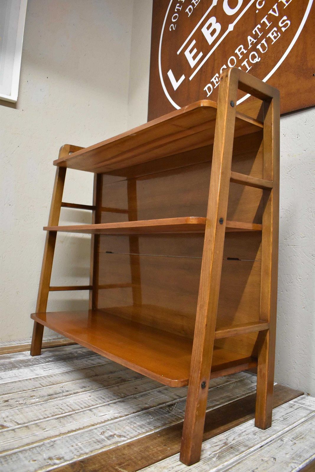 photo for sale Mid Century Waterfall Display Bookcase   Ladderax Style