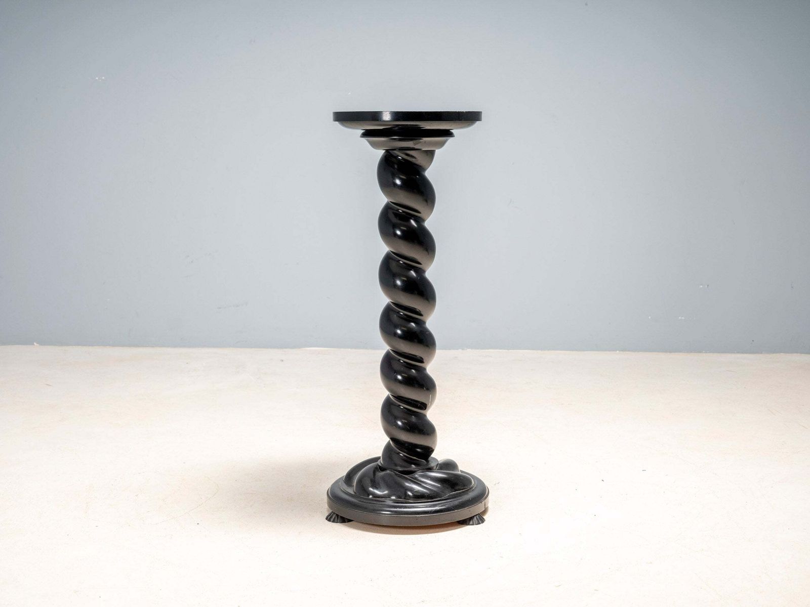 Baroque Inspired Flower Pedestal, Walnut, Central Europe, 1920sh photo 2194.0