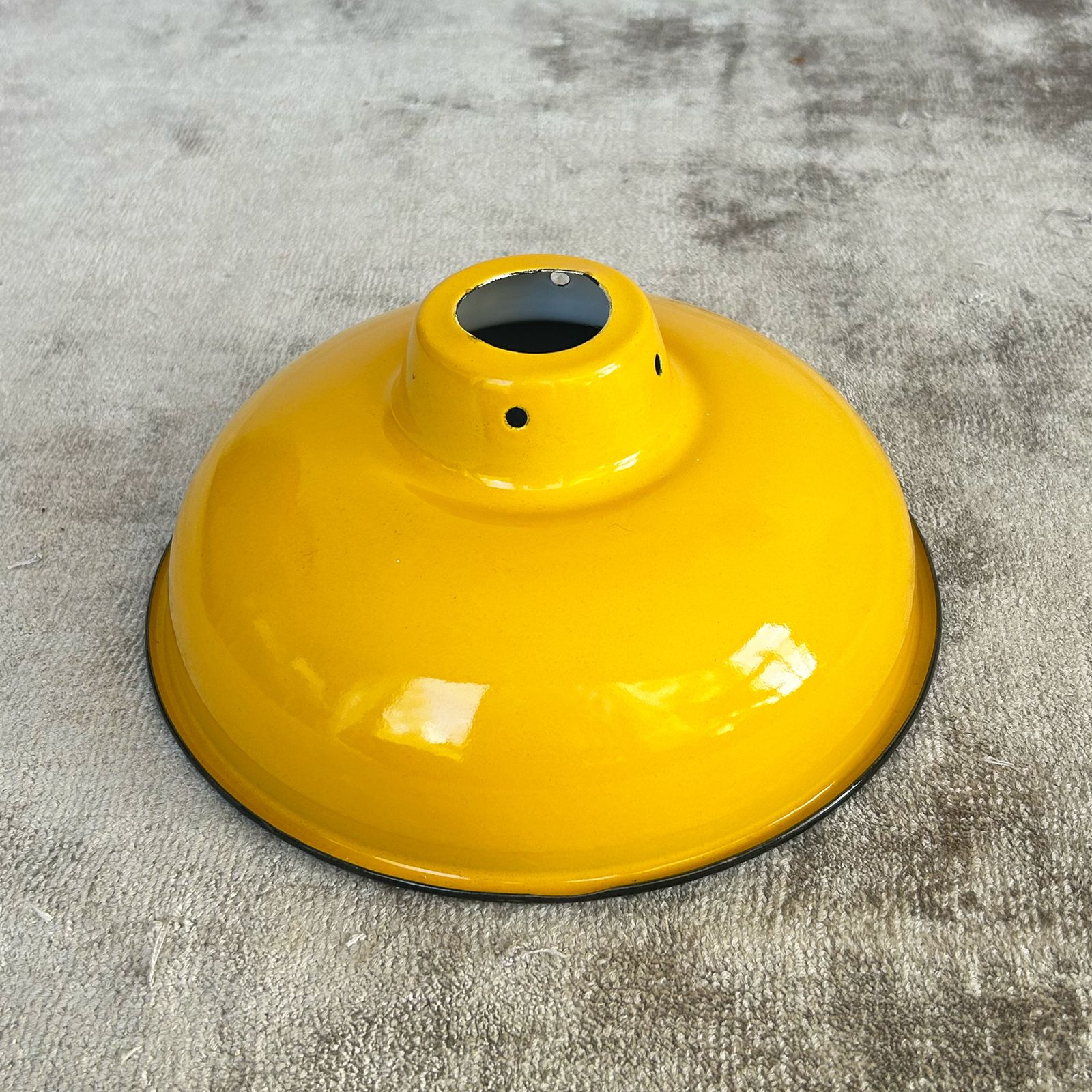 Mustard Yellow Enamelled Coolie Shade photo for sale