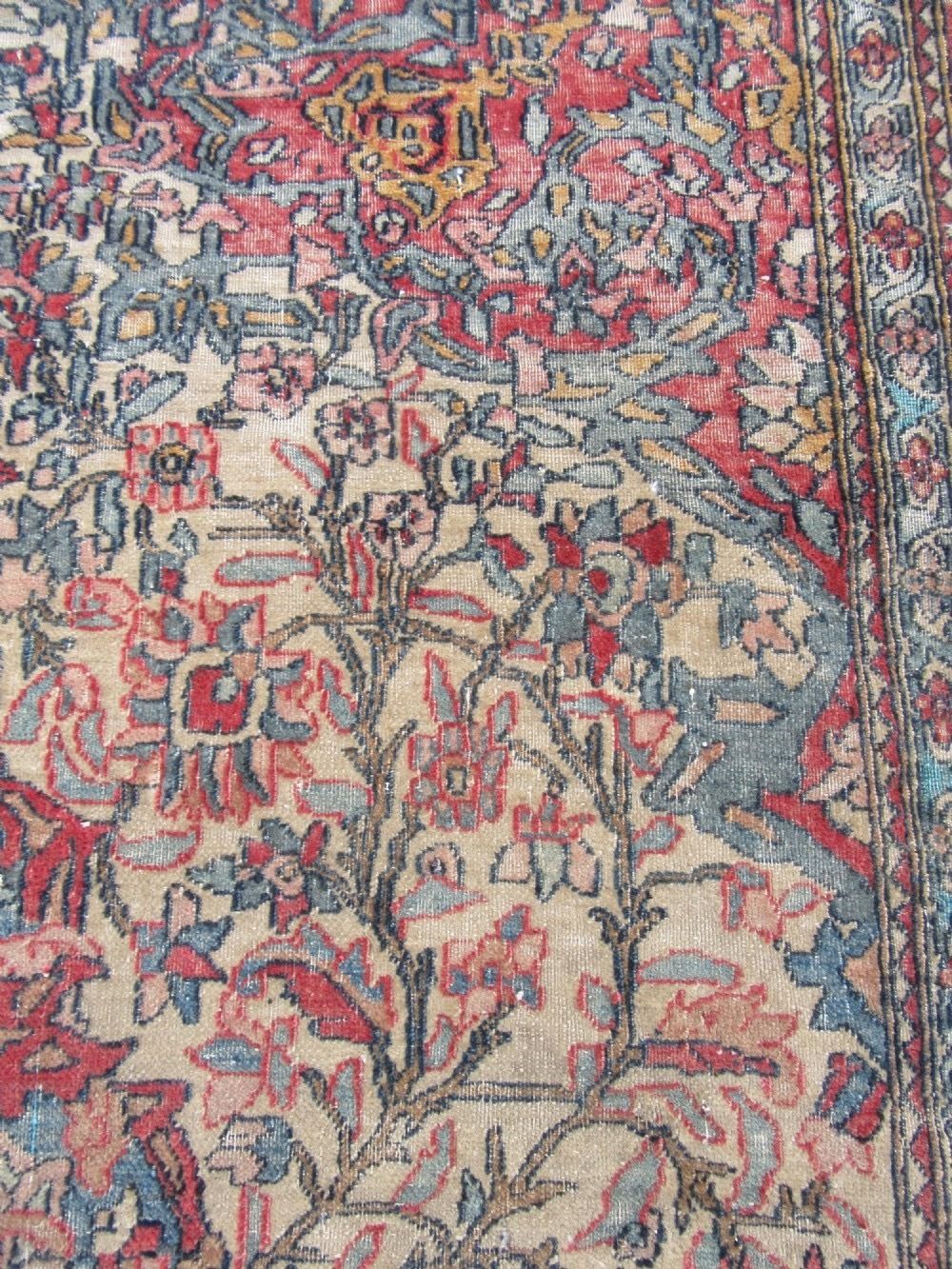 Antique Distressed Isfahan Rug. 206cm X 140cm photo buy