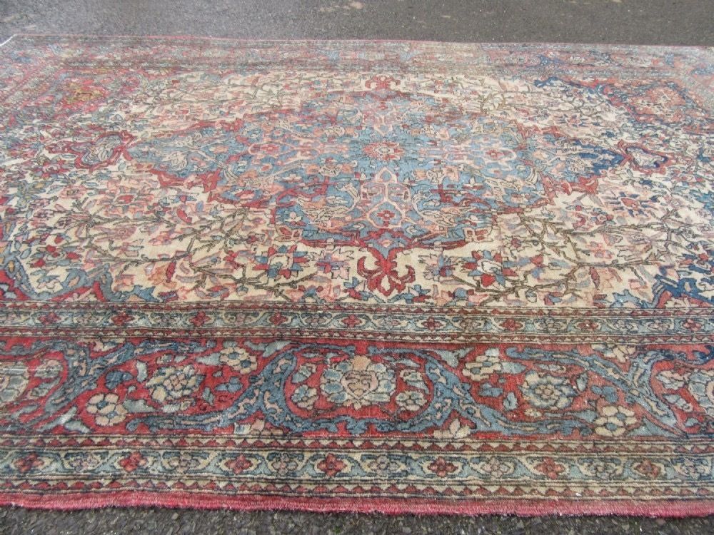 photo furniture Antique Distressed Isfahan Rug. 206cm X 140cm
