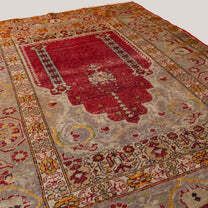 Prayer Motif Turkish Hand Knotted Rug – Vintage photo for sale
