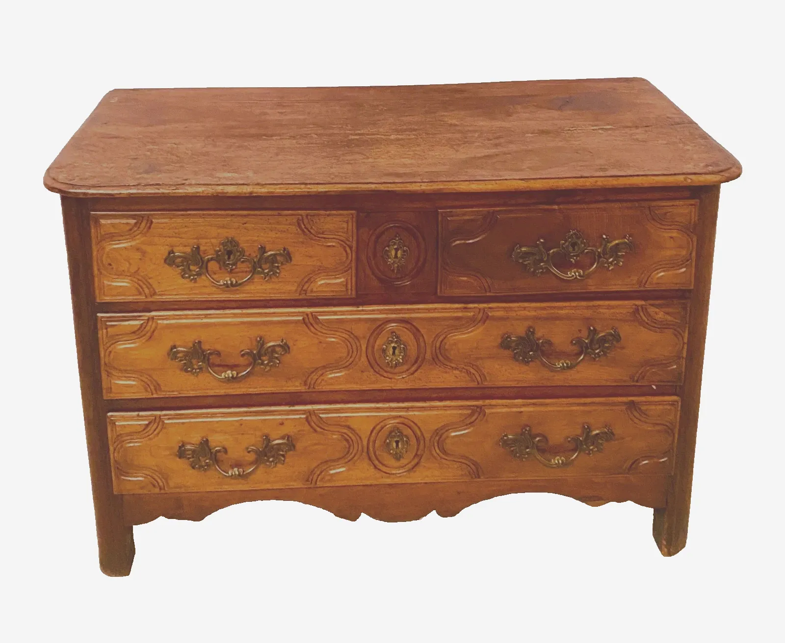 Louis XIV Solid Cherry Dresser 18th Century photo 957.38