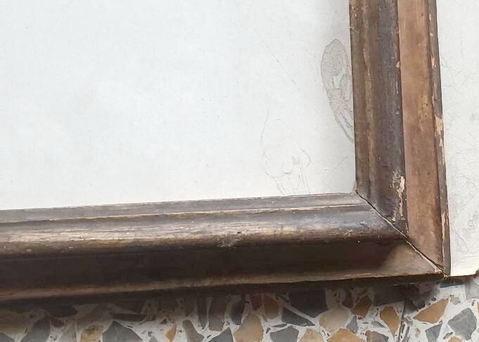 Antique Tuscan Lacquered And Gilded Frame From The 18th Century photo Art