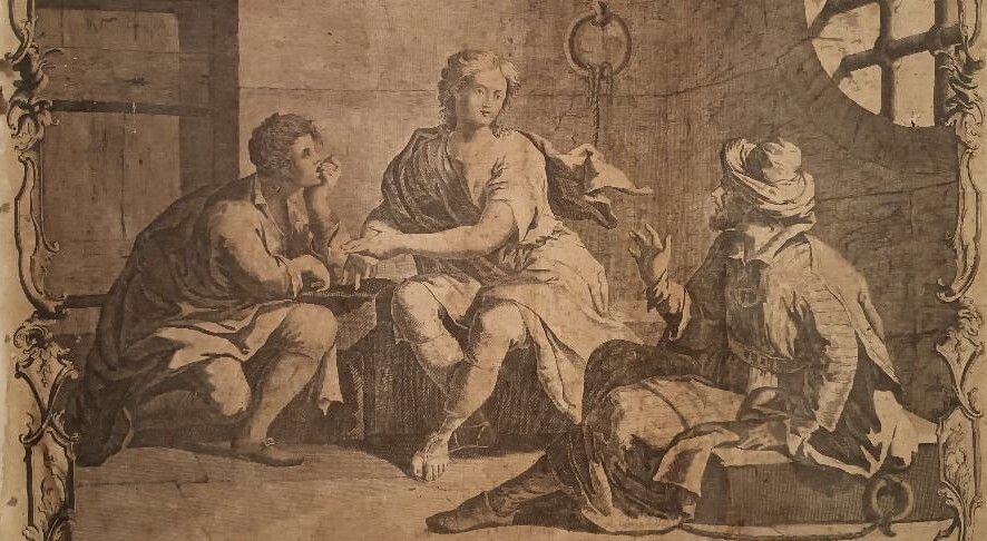 Antique Engraving Giovanni Volpato   'Joseph In Carcere', 1768 photo 156.0