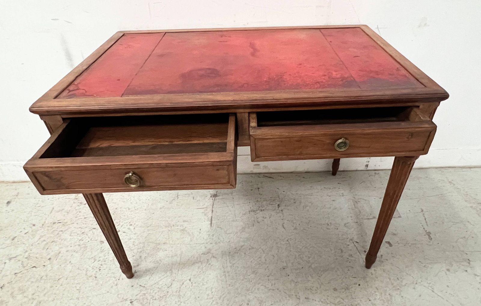 photo furniture Louis XVI Style Desk In Stained Beech, 20th Century.