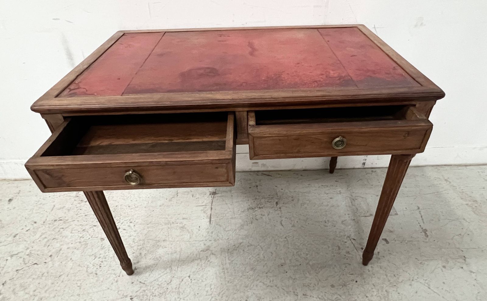 photo for sale Louis XVI Style Desk In Stained Beech, 20th Century.