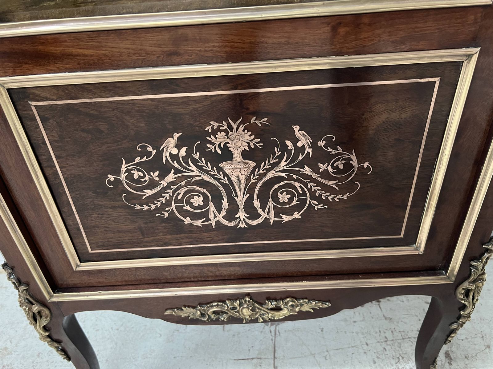 photo buy Louis XV Style Display Cabinet In Mahogany And Bronze, 19th Century.